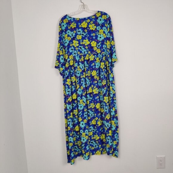 Park Moda Women's Vibrant Floral Maxi Dress, One Size Cotton NEW - Picture 7 of 13